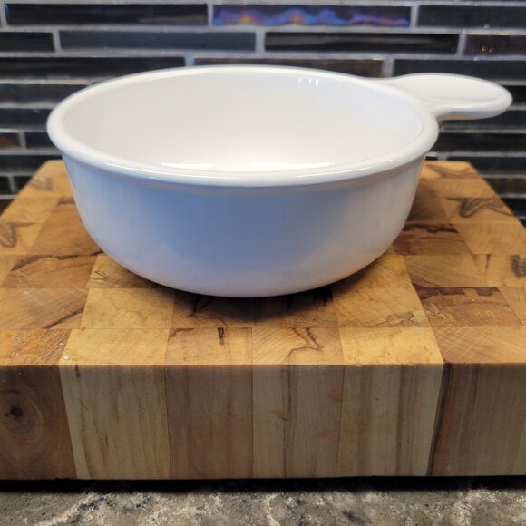 VINTAGE PYREX GRAB ITS BOWLS SET OF 4 CORNING WHITE ROUND SERVING STORAGE 1980s - Picture 6 of 11